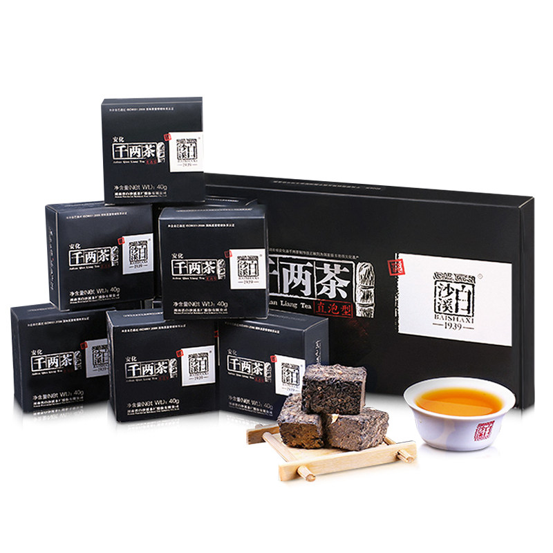 湖南安化黑茶正品免撬直泡240g