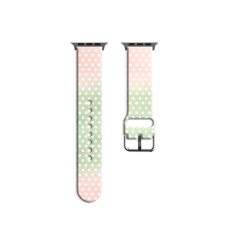 马卡波点适用iwatchs11/10苹果手表表带SE硅胶Applewatchs9/8/7新