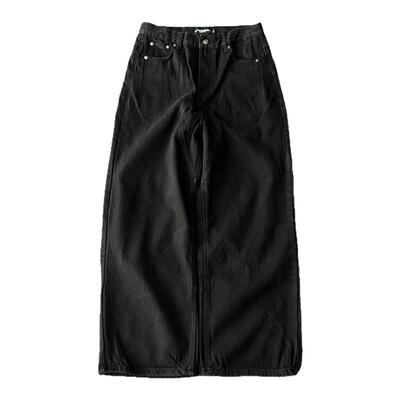 基础日常水洗纯黑色牛仔裤百搭