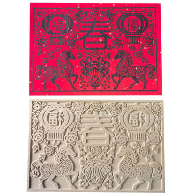 马年印版榉木雕版印刷刀头刻