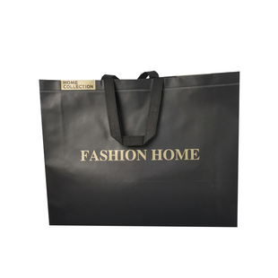 定做高档服装店手提袋无纺布环保袋衣服袋子大号黑色购物袋印logo