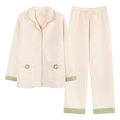 浪莎女士纯棉保暖秋冬家居服