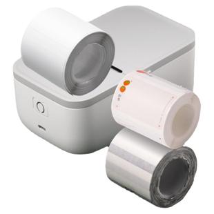 得力Q5标签打印机热敏标签纸不干胶条码纸价签纸食品标签服装吊牌商品价格打印间隙贴纸名字贴QH51/QH53/QH54