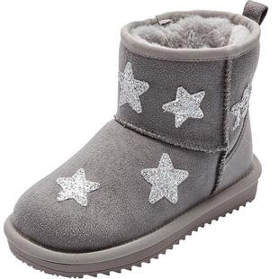 巴拉巴拉童鞋儿童雪地靴女童加绒加厚中筒靴舒适冬季靴子防滑棉靴