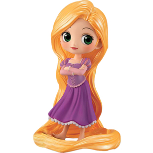 正版万代眼镜厂Qposket迪士尼公主乐佩手办魔法奇缘长发公主景品