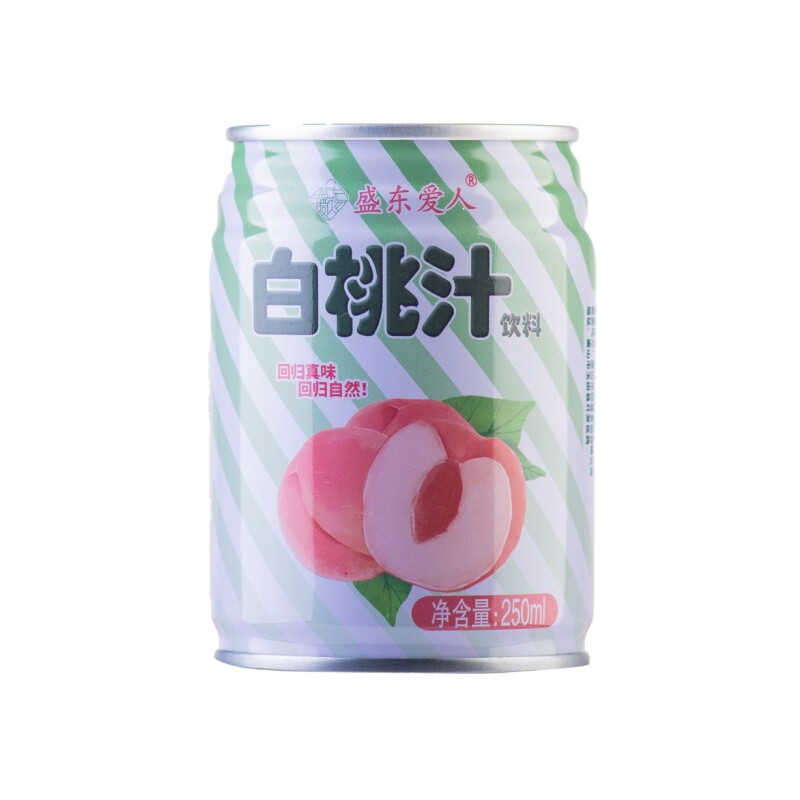 盛东爱人白桃汁饮料非浓缩果汁整箱桃汁饮料8罐包邮
