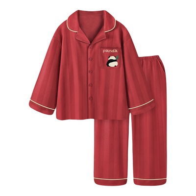 男士睡衣红色本命年暖绒家居服