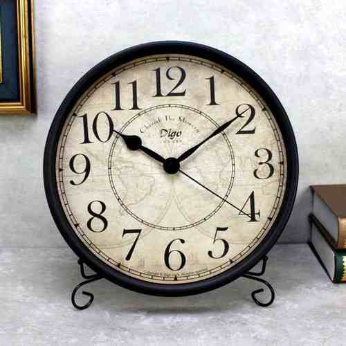 表客厅电视柜钟表大号摆放座钟家用摆件桌面台式时钟美式复古摆钟