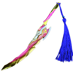 王者游戏周边澜的武器模型金属双刀套装兵器玩具荣耀澜的刀摆件