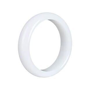 天然新疆和田羊脂白金丝玉手镯女款宽扁条轮胎正品真白玉平安镯子