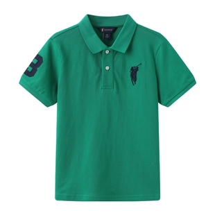 POLOWALK童装新品夏季短袖翻领polo衫T恤男童上衣亲肤透气休闲