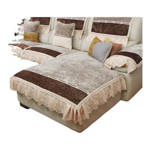 四季真皮沙发专用沙发垫沙发巾防滑半包全包套罩盖巾贵妇组合毛绒