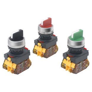 三利电气 lay37旋钮开关二档三挡位自复位2档3档手动自动选择开关