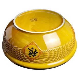 老式和面盆陶瓷不粘面加厚大号汤盆揉面发面盆家用复古洗菜陶瓷盆