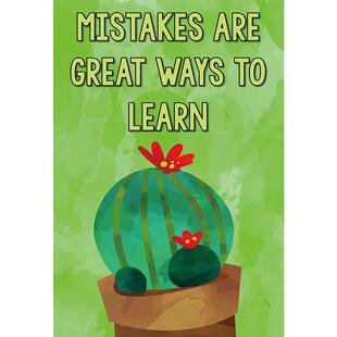 Growth mindset成长思维海报教室装饰英语培训课堂公告栏励志海报