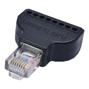 RJ45水晶头8Pin转8pin免焊接接线端子RJ45对8pin网线DVI接线端子