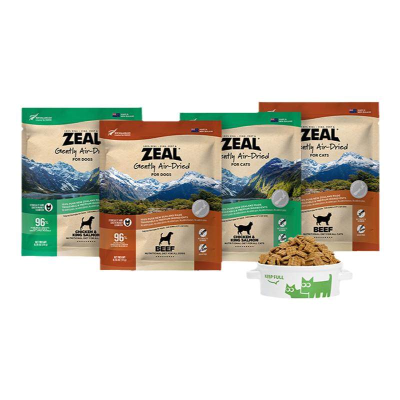 【风干粮尝鲜试吃】ZEAL新西兰进口风干猫粮犬粮三文鱼10g*4袋