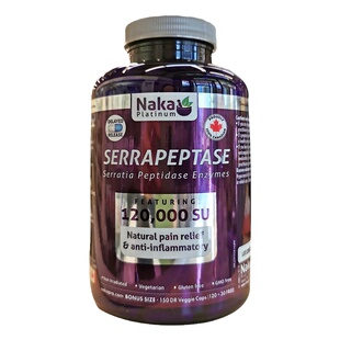 加拿大Naka platinum沙雷肽酶缓释胶囊150粒缓解种痛沙雷菌多肽酶