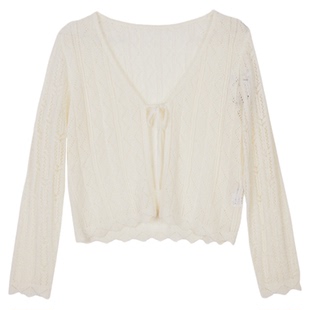 【商场同款】Lavinia女装夏新款通勤气质镂空针织开衫I43Z101