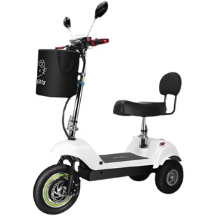 电动三轮车家用小型电动车女士接送孩子电瓶车老人亲子折叠代步车