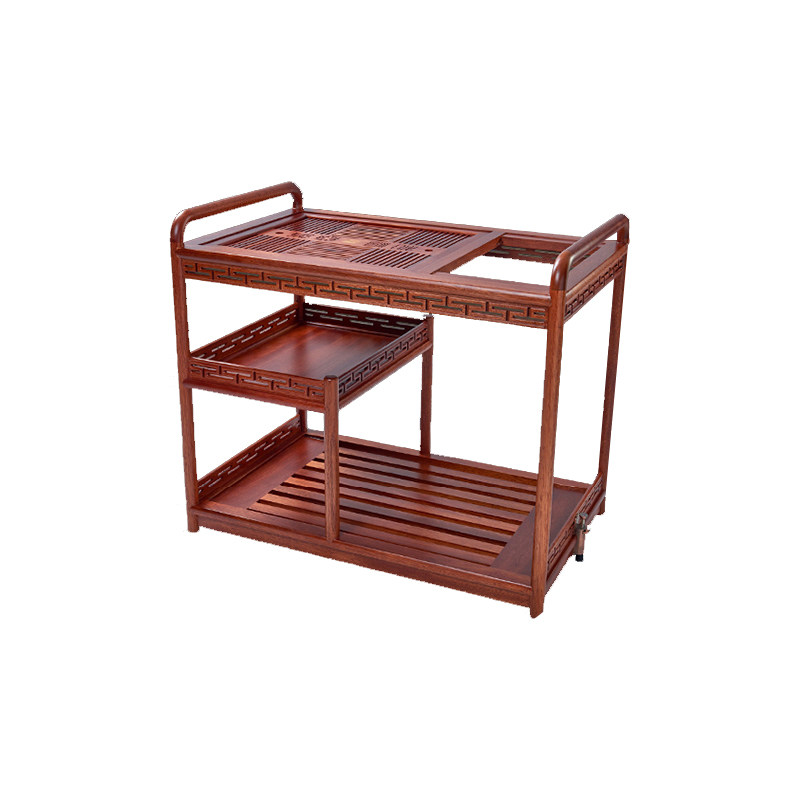 KAMJOVE/金灶茶车实木茶桌可移动带轮茶台整套茶具KW-6500