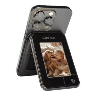 Ai墨水屏卡包磁吸手机支架多功能折叠卡袋 NFC功能通用智能个性DIY投屏卡包手机壳
