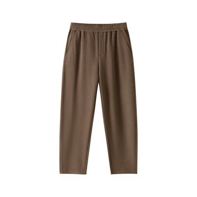 一条过冬约500克重磅醋酸莱赛尔羊毛混纺空气感针织弧型弯刀裤