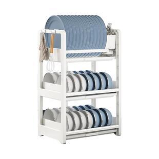 碗盘收纳架厨房碗碟置物架台面碗筷砧板架厨房多功能沥水架收纳盒