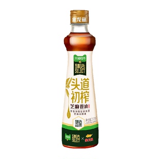 猫超臻选金龙鱼头道初榨芝麻香油210ml*1瓶火锅调味拌面麻油压榨
