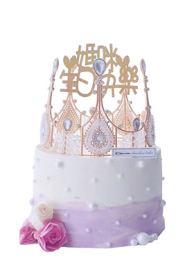 陈紫函同款生日手工水晶生日蛋糕