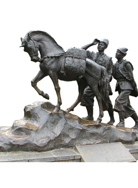 玻璃钢人物户外主题雕塑