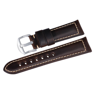 威仕丰表带真皮牛皮代用天梭1853力洛克杜鲁尔东方星双狮蝴蝶扣男