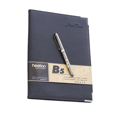 简约软皮a5大号工作会议笔记本