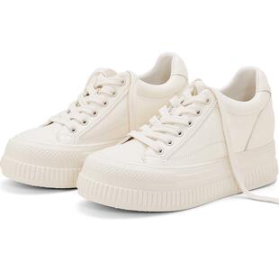 [张可盈同款]莎莎苏春夏新款厚底内增高云感小白鞋女运动休闲板鞋