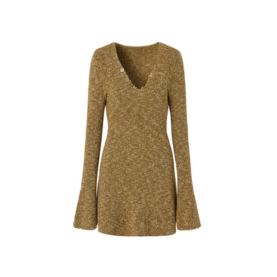 LEDIMWANG甜酷混色针织连衣裙