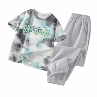 贵人鸟童装男童套装2026新款夏儿童运动夏装衣服大童纯棉短袖t恤