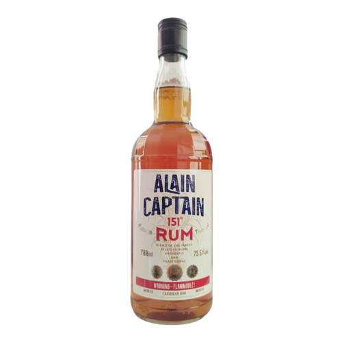 阿兰船长151朗姆酒 ALAIN CAPTAIN RUM 700mL75.5度原装进口洋酒