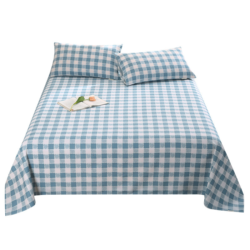 原棉老粗布床单单件新款加厚炕单宿舍单双人被单套三件套四季通用