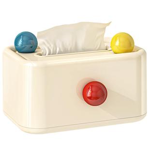 多巴胺纸巾盒客厅餐巾纸盒子创意高级感桌面茶几收纳可爱抽纸盒