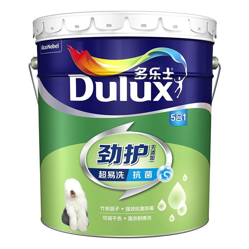 多乐士哑光无添加竹炭超易洗