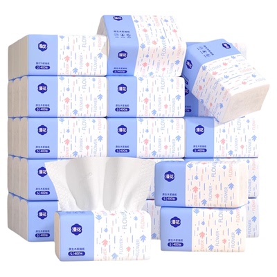 漫花12000张共30包纸巾抽纸整箱