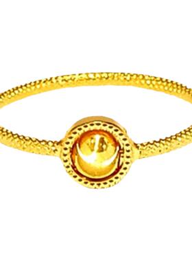 小金珠周家同款可调节猫眼食指戒