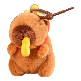 薯条卡皮巴拉公仔挂件水豚毛绒玩具儿童女生娃娃丑萌玩偶生日礼物