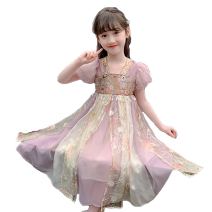 女童连衣裙2026新款夏季儿童汉服国风中式公主裙夏装女孩洋气裙子
