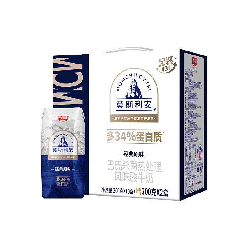 莫斯利安金装原味酸奶200g*12盒