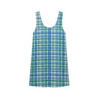 OTHERSTORE 海盐苏打 设计格纹A字连衣裙女春夏新款宽松格子短裙