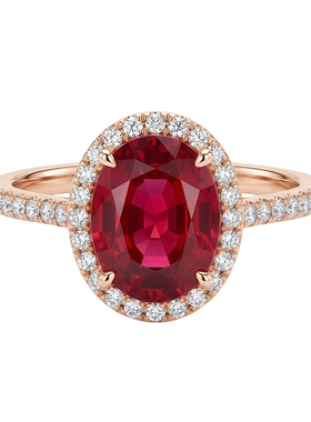 蕾迪1.5克拉微镶鸽子蛋戒指