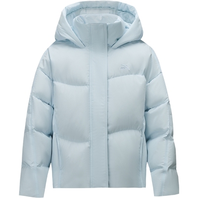 安踏易打理面包羽绒服冬季加绒保暖轻职风宽松型女士短款上衣外套