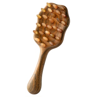 天然羊角按摩梳头部经络梳头疗防家用脱发头皮多功能洗头刷头刮痧