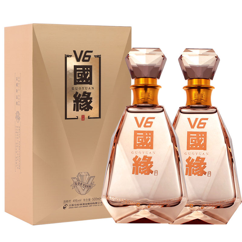 国缘V6柔雅型49度500ml*2瓶